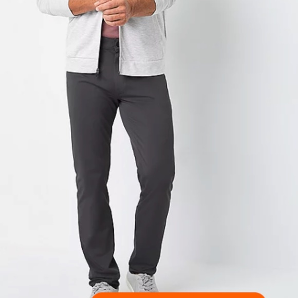 STYLUS Pants Stylus Nwt Charcoal Grey 5 Pocket Mens Slim Fit Flat